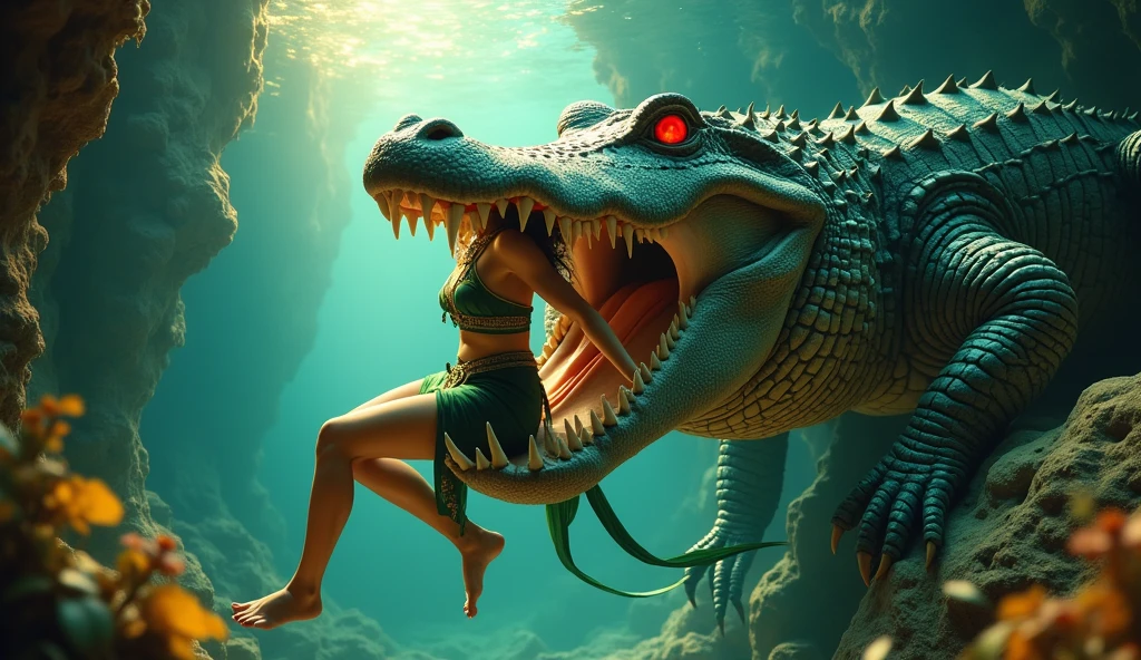 middle eastern girl and pet Lazarus Lizard, Blond head, singing, Radoptimism, Hawaii Volcanoes National Park, mind-expanding drug style,, (masterpiece), (realistic), 8k, RAW photo, very wide shot, octane render, unreal engine, volumetrics dtx, (film grain, bokeh, blurry foreground)