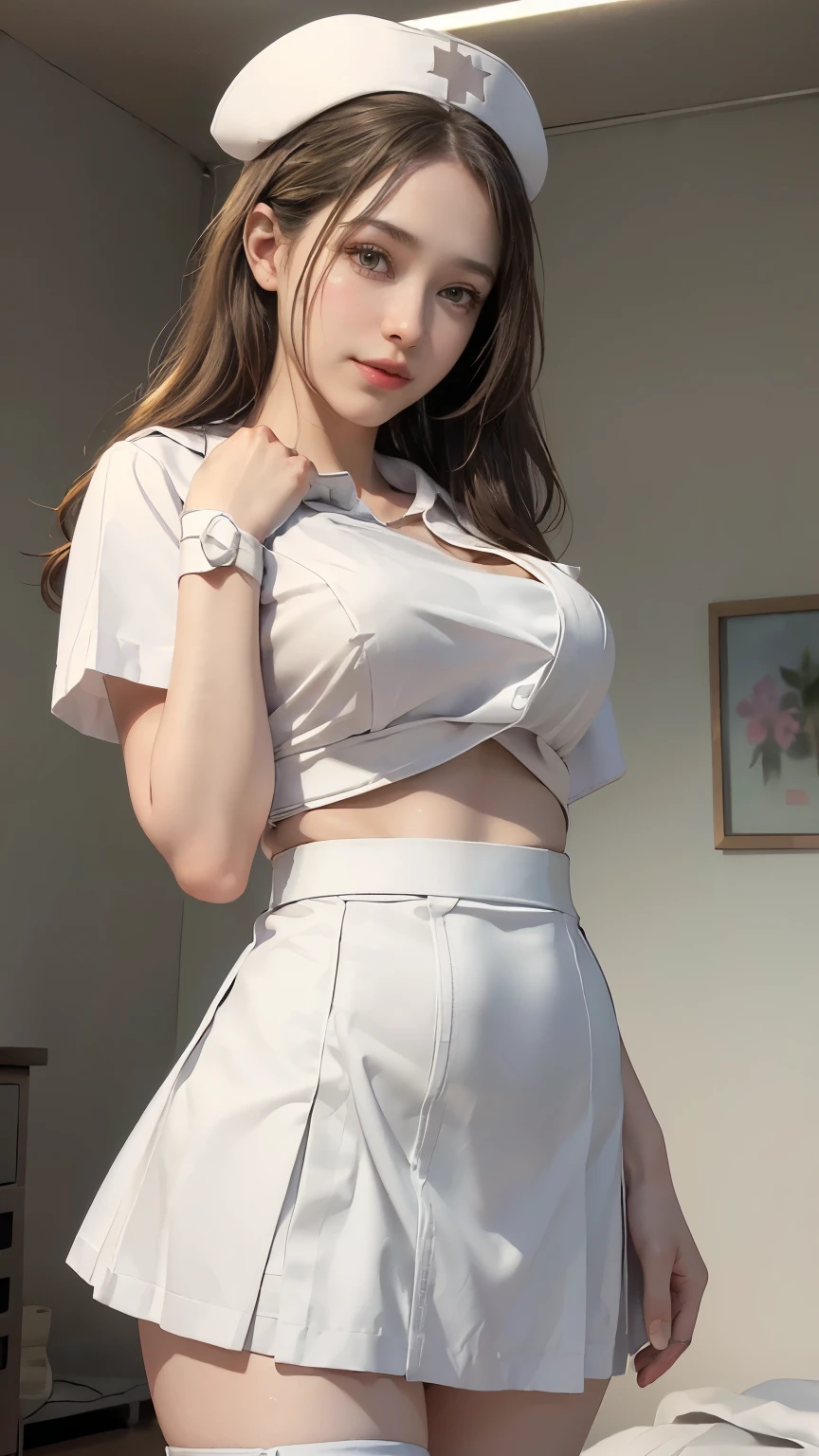 top-quality、Top image quality、masterpiece、25 year old female tennis coach, black middle wavy hair、(((Puffy nipple、no-bra)))、Tennis Wear、White shirt with short sleeves、Medium milk、sitting down on the floor、((Get down on both knees、sit with your legs spread、Raise the skirt with your hands))、Shy laughter、sexy hips、stick out buttocks、tennis coat、Shake your head、Big necklace、Cute earrings