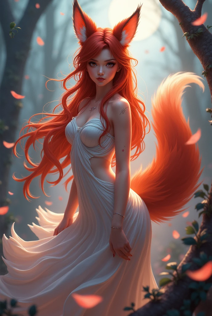 Ahri from league of legends showing her feet