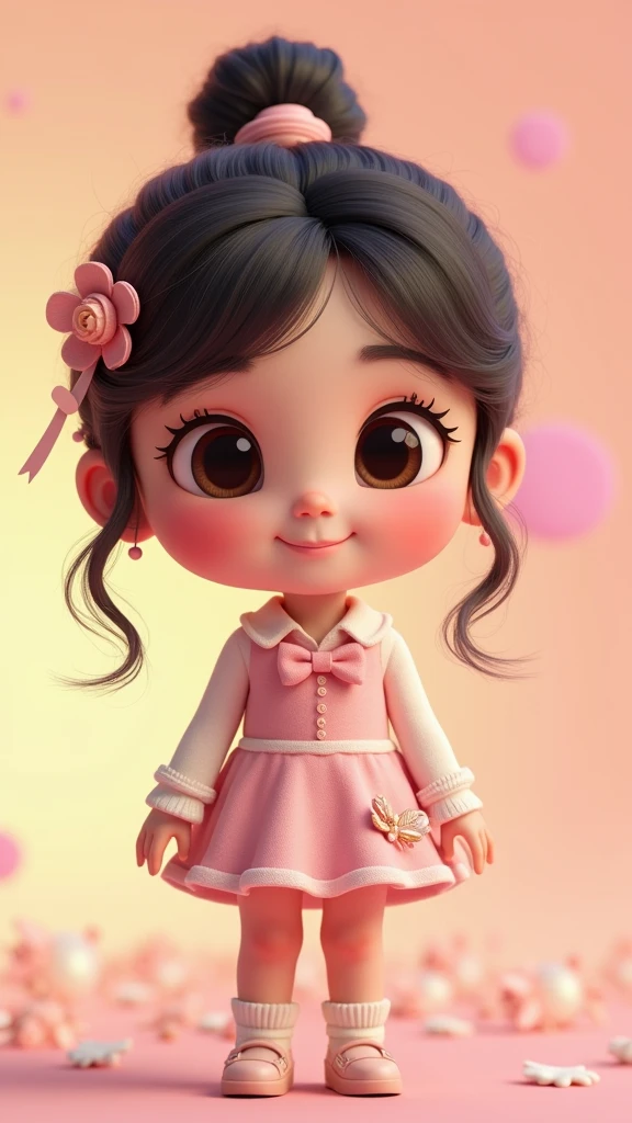 (( best qualityer ))9 month old baby, without hair, brunette skin, cute baby, Brown eyes, mulatto, very cute baby, BEAUTIFUL BABY, charming baby, pink dress, BEAUTIFUL BABY