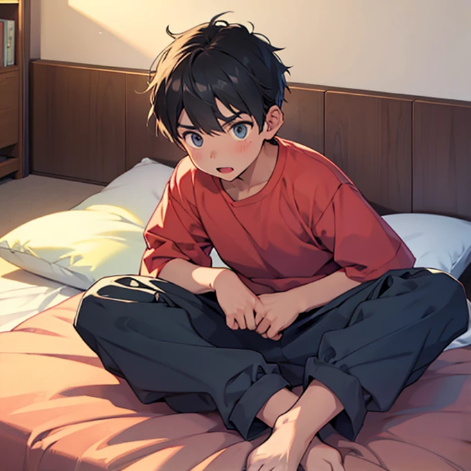   High Quality  、最 High Quality 、The boy who was surprised to get into the futon