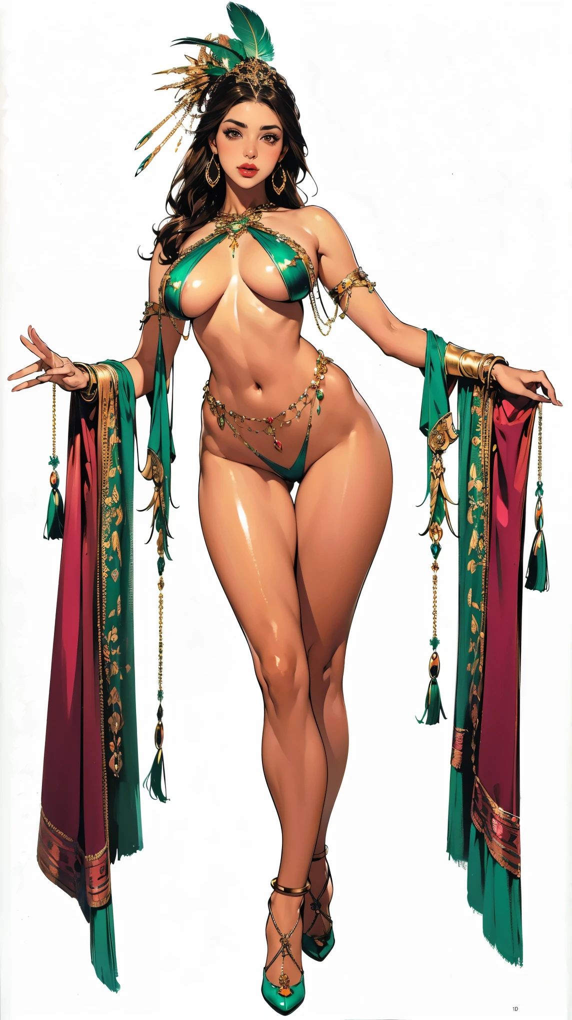 Manushi Chillar as Disney Princess Jasmine, FITNESSE body structure, standing in the royal room, in the Agrabah palace, breasts big, ((wearing THONG PANTIES, GREEN THONG PANTIES:1.3)), Sexy Bra, visible body contour, best qualityer, expressive eyes, face perfect, FACIAL CORRECTION
