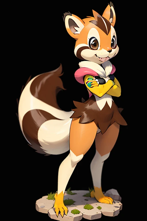Female furry teenager chipmunk pokemonai-fan style