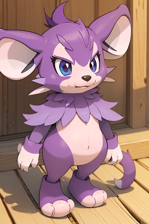 Female furry teenager purple weasel pokemonai-fan style 