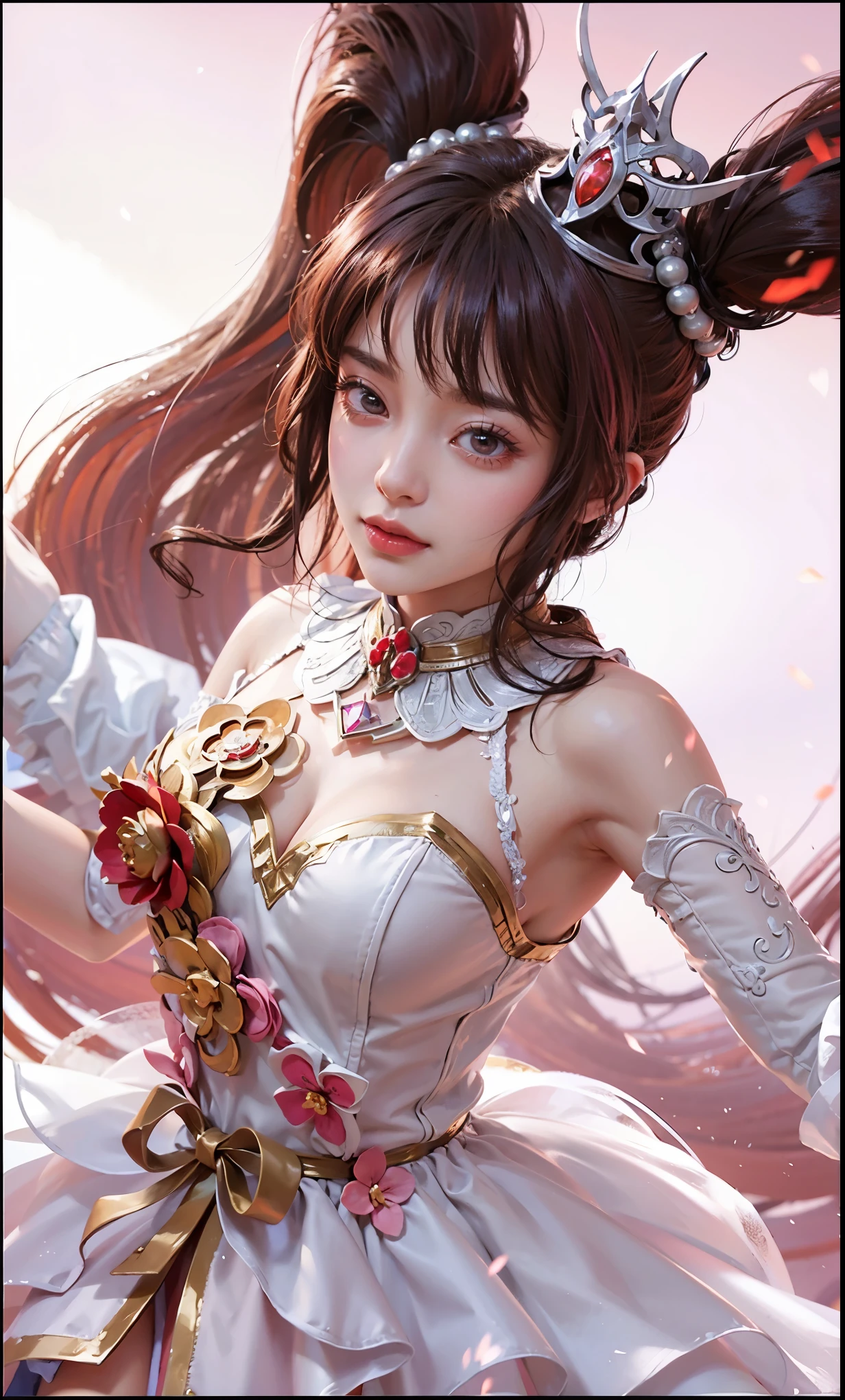 a close up of a girl(vexana) , green hair , big booobs , shadowbringers cinematic, 4 k detail fantasy, a beautiful fantasy empress, game cg, xianxia fantasy, xianxia hero, 2. 5 d cgi anime fantasy artwork, cinematic goddess close shot, ruan jia and artgerm, wow 4 k detail fantasy, hyperdetailed fantasy character
