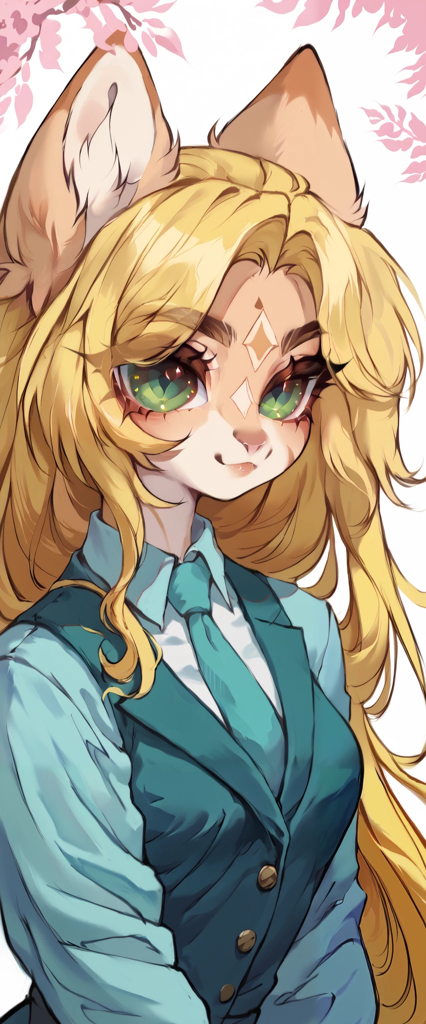 a close up of a cartoon cat with a green eye, fursona!!!!, female fursona, fursona art, headshot of young female furry, an anthro fox, furry fursona, fursona wearing stylish clothes, fursona furry art commission, portrait of an anthro fox, fursona commission, female furry mini cute style, professional furry drawing