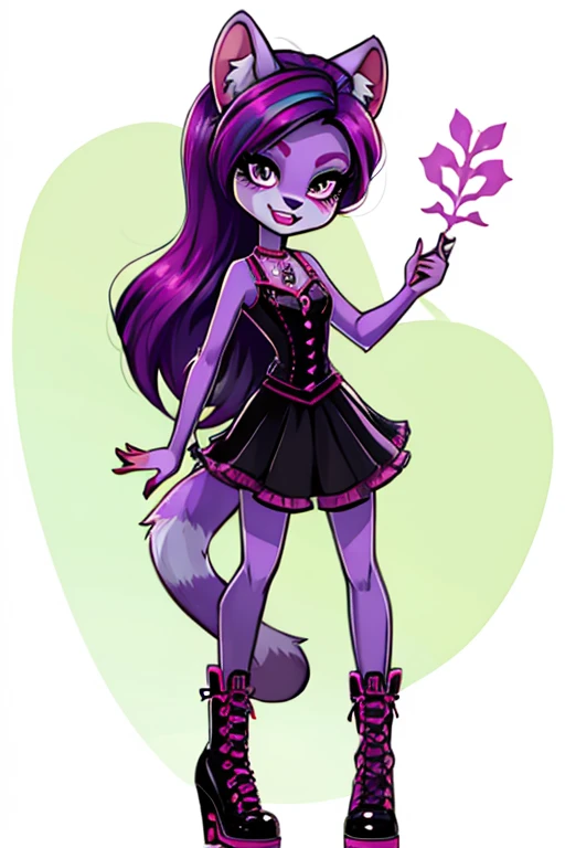 Female furry teenager purple weasel monster high style by yeiyeiart