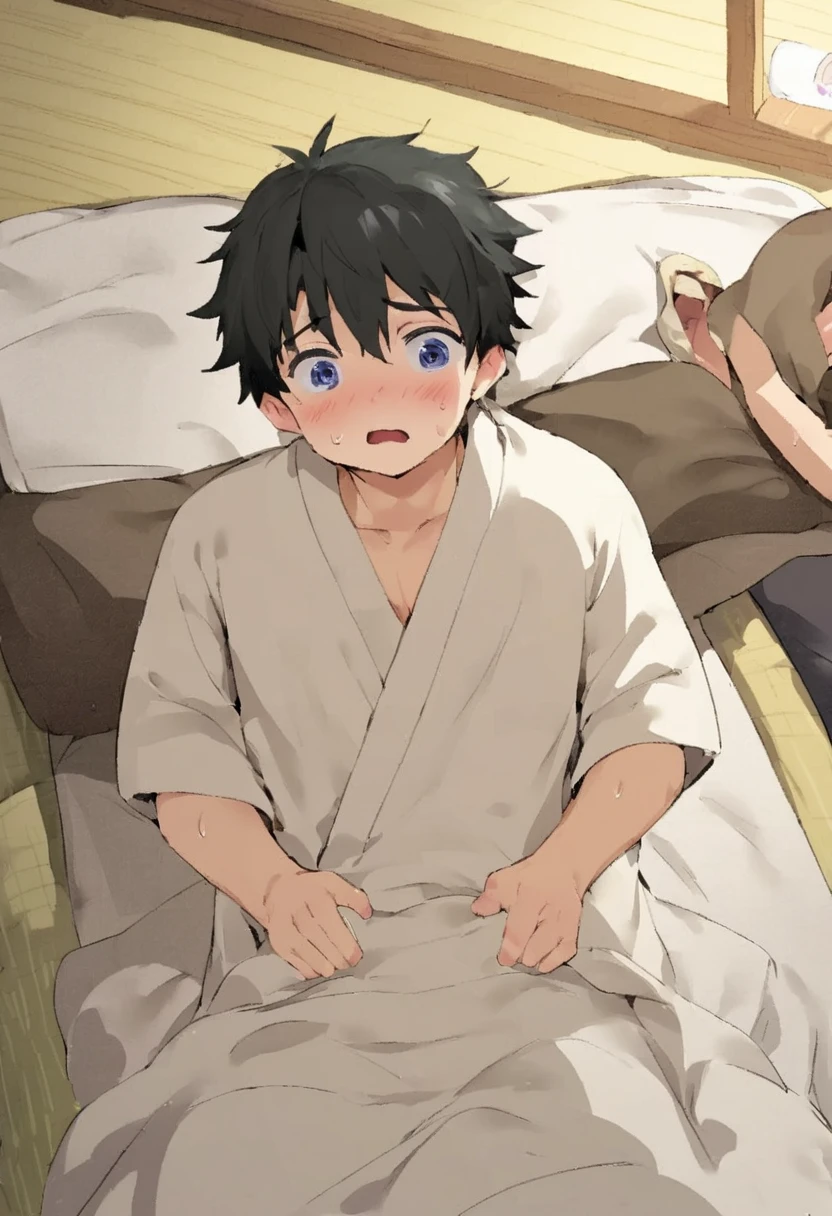   High Quality  、最 High Quality 、The boy who was surprised to get into the futon