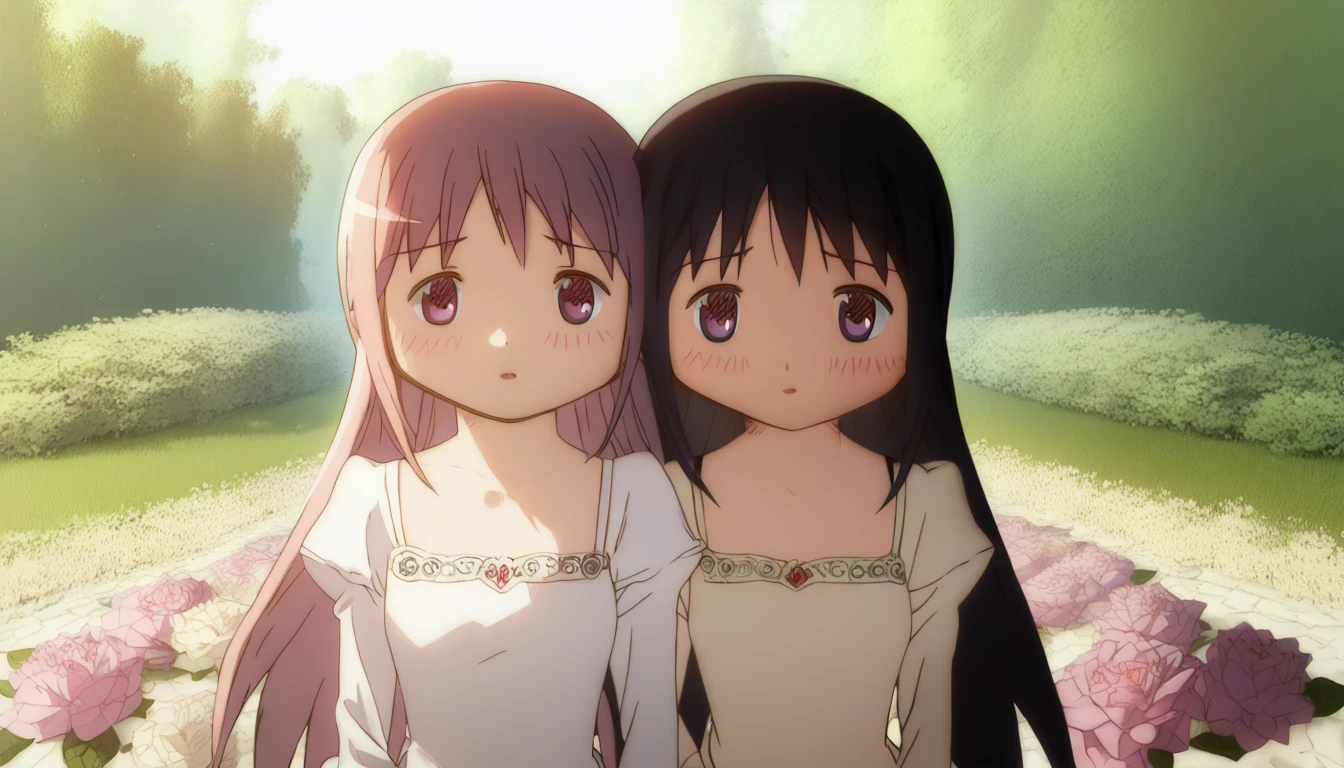 超A high resolution, nffsw, Best aesthetic, Best Quality, masutepiece, a couple,Both have iridescent hair, They are in love and shy.