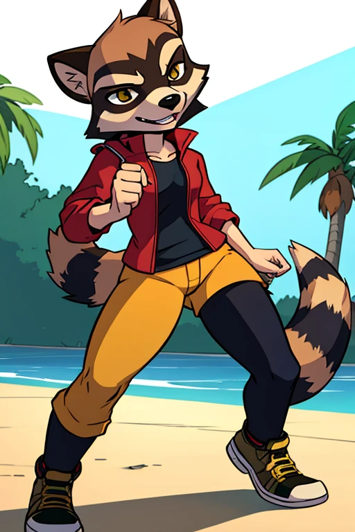 Female furry teenager raccoon ben 10 style