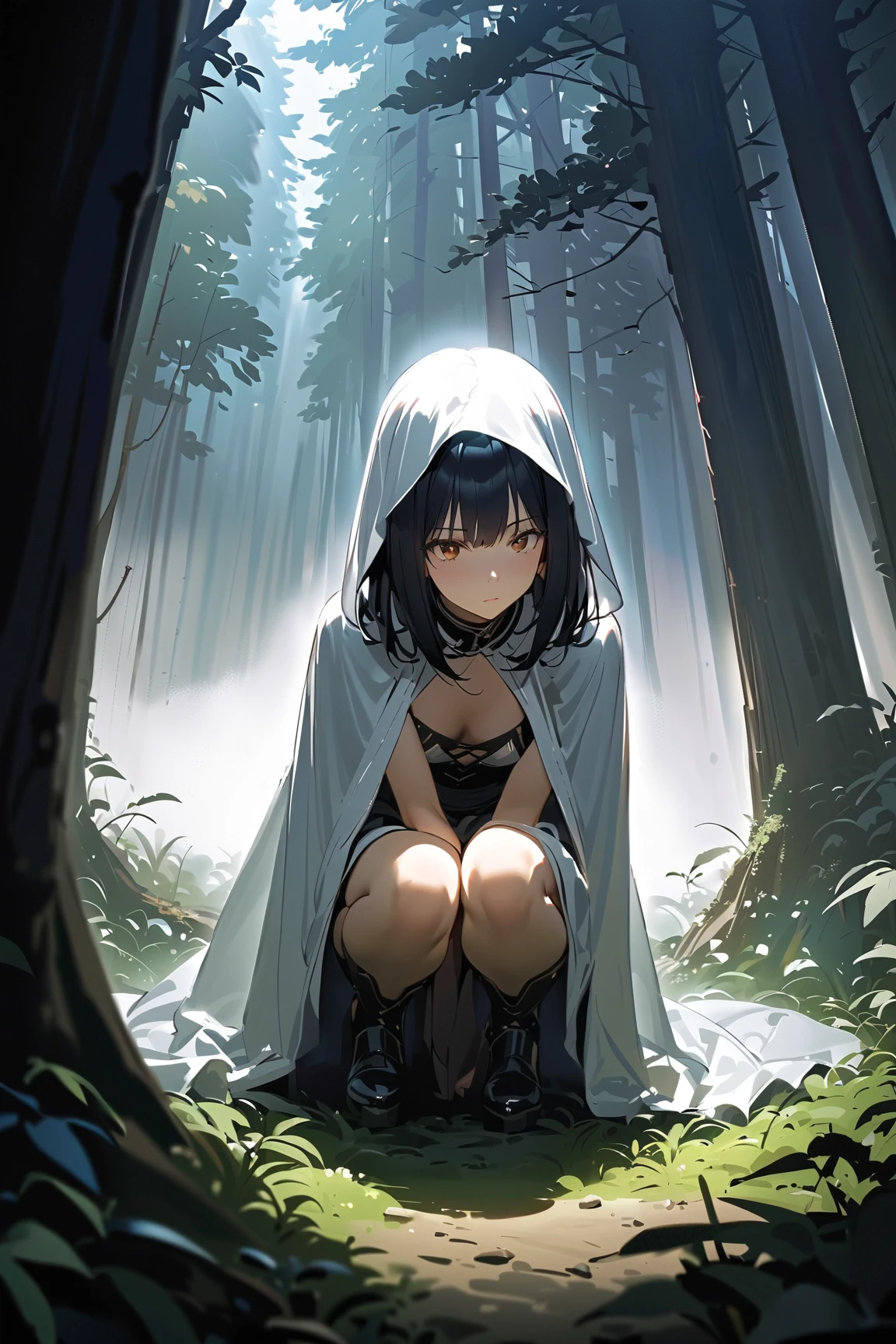 Dark Night Forest