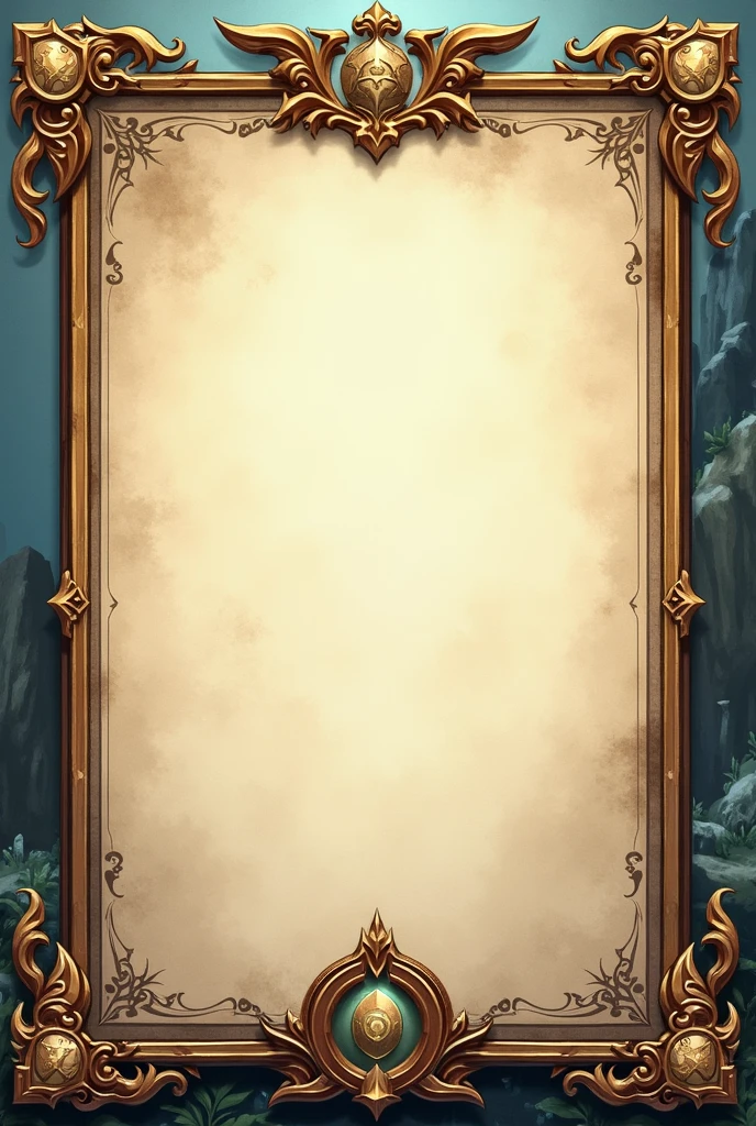 Card template without drawings inside for a collectible card game such as Pokémon trading card Game without drawings