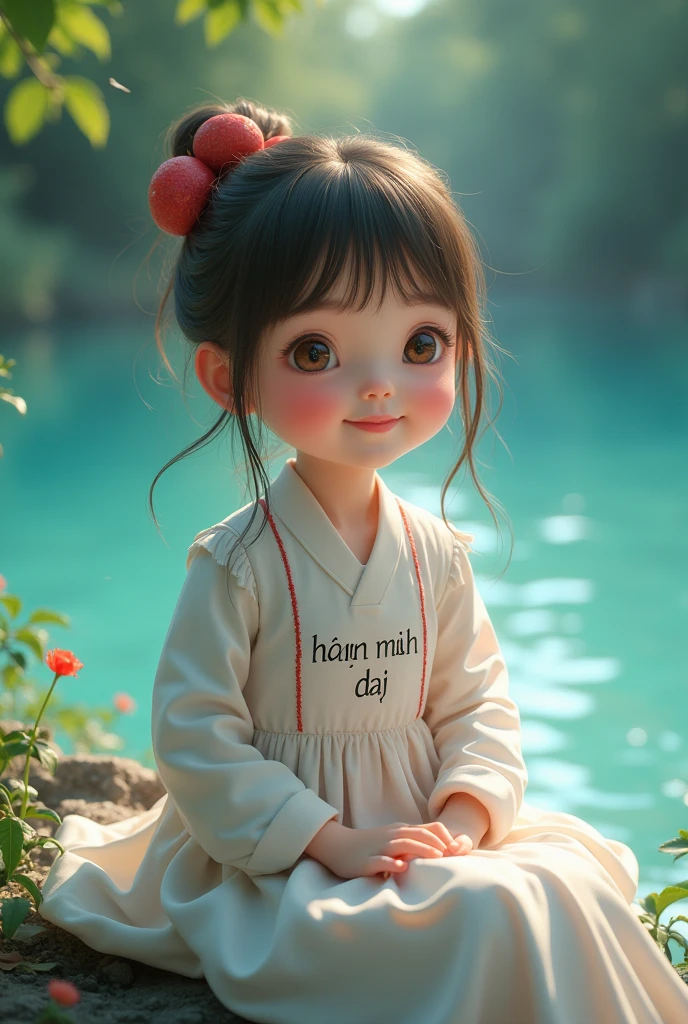 There was a little girl drinking a drink on the table, adorable digital art, lovely digital painting, cute beautiful, cute colorful adorable, Realistic cute girl painting, Cute cartoon, beautiful lovely, cute kawaii girls, Cute and lovely, Cute detailed digital art, Cute cartoon character, cute character, Cute girl, cute cute, Cute anime girl, cute cute,