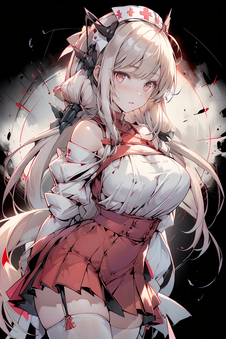 Zombie loli white hair red rope --auto