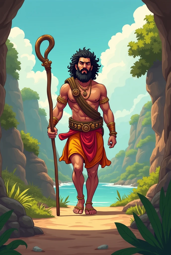Hanuman in a lanka Cartoon image