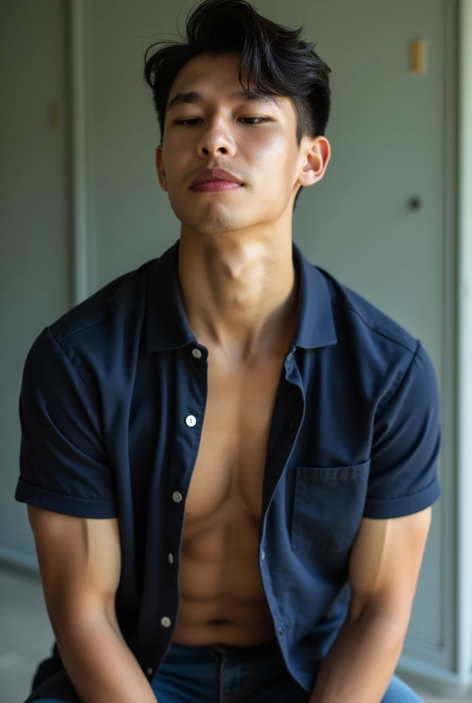 top-quality、masterpiece、超A high resolution、(realisitic:1.4)、Detailed face、solo、1human male、The upper part of the body、Dark hair、glistning skin、dense skin、(asian human)、architectural、(absurderes、hight resolution、ultra-detailliert)、、1 male、Adults、(a 25-year-old man)、a handsome、tall muscular man、broad shoulder、extra very short hair、angular jaws、thick neck、thick eyebrow、extra very short hair、A dark-haired、fine eyes and detailed face、 Highly detailed CG Unity 8K wallpapers、intricate-detail、(Style Swirl Magic:0.7)、looking at the spectator、solo、(full body Esbian:0.6)、Detailed background、A detailed face、dynamicposes、、dynamic compositions、 big muscle、、((((bulge))))、a handsome、 ((masutepiece:1.4, Best Quality)), ((masutepiece, Best Quality)), (photographrealistic:1.4)、(((Sorcerer)))、grin, Surfing,、a smirk、Sunny and cloudy sky、(Complex blue long sleeve enchantment costume), scarf, the costume is too much revealing the tskin and thighs, fantasy Library Background:1.2), Photorealistic、cana、magic circles , bare thighs , sexy , nsfw , wide hips , wide pelvis , micro thong