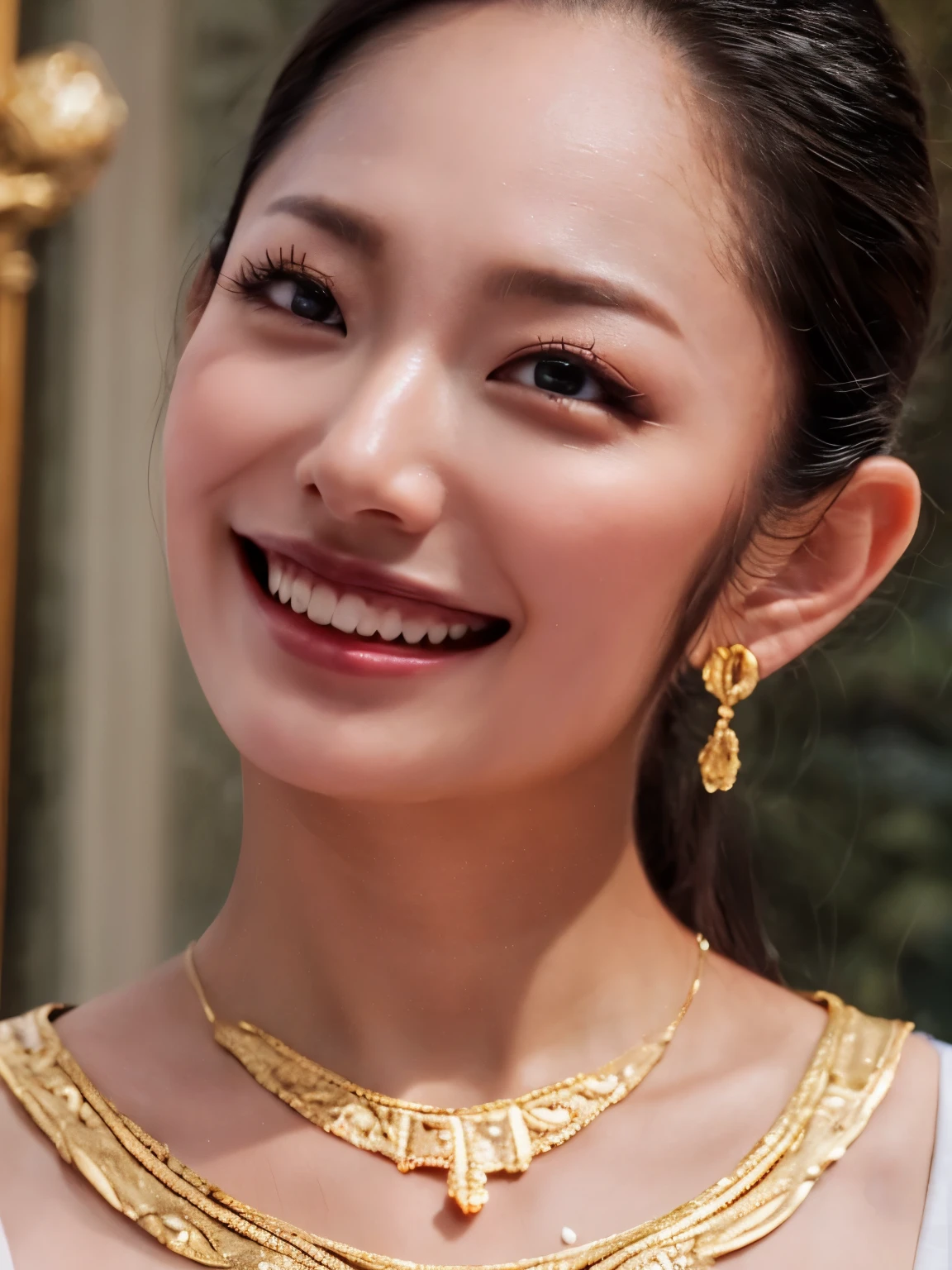  sexy , full face， ( slim shoulder strap , Ultra low cut tops)( Very close view )Women&#39;s Watches，[Facial Expressions] , ((High slit panties))，See-through clothing (((Outdoor Paradise))), (( petals dancing in the air  ))， Light Smile，， camel toes,( crystal colorful light),，Soft Clouds，(Cover with a scarf), ((  super short cute pattern cotton coat| no underwear|A little perspective ) ((Greek architecture，Bohemian architecture，Hindu Temple，Thai Snacks，Thai Style))  starry sky ， beautiful，Only the waist， earrings for women with first name，ピンクの sexyな糸,（( striped underwear 、Black openwork underwear、transparent embroidered tulle underwear set, gold bracelet，ピンクの lace gloves)） lace pantyhose 、 lace gloves、 Wedding Headscarf 、 pearl necklace,（  dress）( very small panties ),  hip a mole  , ((Grey pink hair))， crystal glowing necklace 
（（masterpiece））,（  Crooked ：1.2）, best quality, High Quality , absurd , rich colors, Amazing Art , best quality,  super detailed , beautiful詳細， Reflective Hair, good lighting ,  ray tracing，  depth of field , super detailed ,Awareness-raising,Amazing, fine detail , teeth、 ArtStation at a scary Halloween themed castle ， （（ super detailed ））， （ beautiful Meticulous Girl），  beautiful detail glow，  intricate details ，  high res， 極めて洗練され beautiful, beautiful詳細な目，  high res，  round eyes,  Detailed Facial Features ,（Round pupils：1.4） （Awareness-raising）,（ beautiful繊細な目）（ VERY DETAILED FACE ））， (( depth of field ))((solid)),（ attractive face ）(（ laughs：1.3）)， Smiling Lips， （ viewers：1.1）  close-up chest ，  Wide Shot ， flank， photograph， Exposed pose ， Moody Light，  Sistine Philverdeff , smile，（（（masterpiece，最 High Quality ， high res）））），Extremely detailed 8K， beautiful girl with busty body，（Hyper HD， super detailed ， high detail，High Reality， super real ， Photorealism）,（ One girl ：1.5）,（Realistic dark hair），Short Curly Hair，ボブteeth髪を切る，（ dynamic posture）,Smirk, open my lips， detail eyes in the rainbow， big chest，(Breast Augmentation)
（ beautiful and detailed face， beautiful and delicate eyes），sunlight）,（ beautiful buttocks 0.5），Color backlight