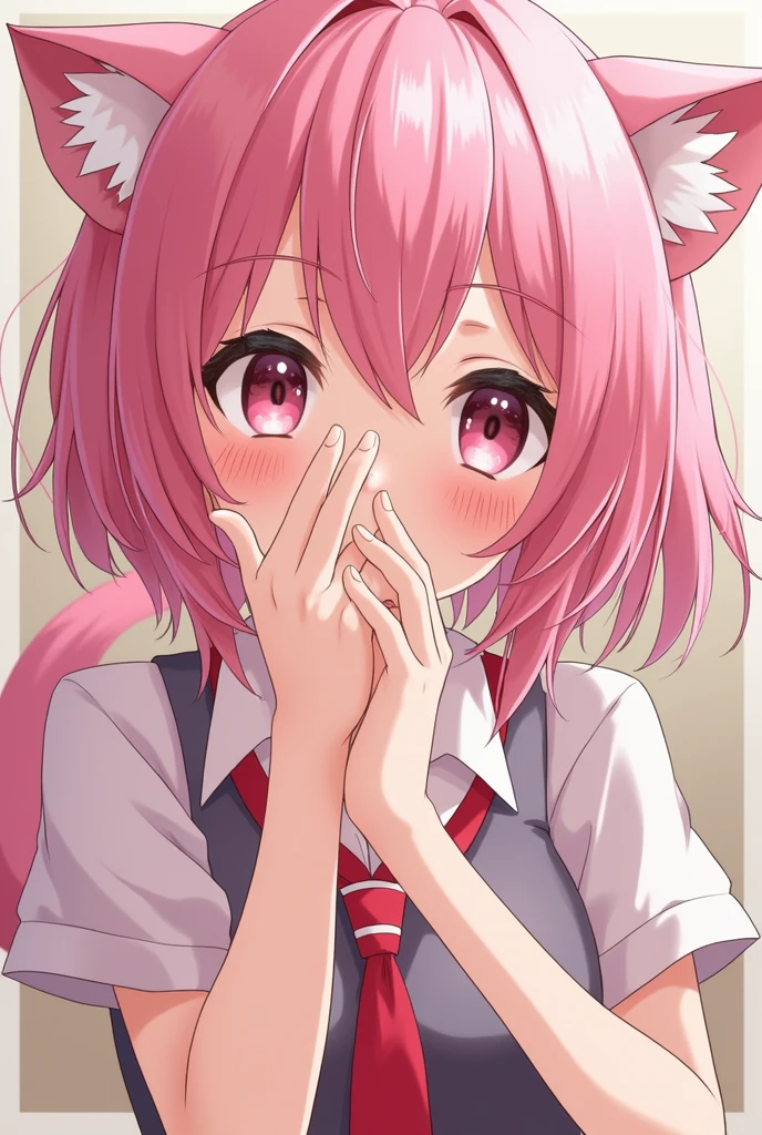 ((masterpiece, best quality)), high resolution,ultra detailed,8k,16k,detailed background, perfect lighting,detailed beautiful eyes,1girl,nsfw,embarrassed,blush,look at viewer,steam,sweat,aroused,seductive eye,(from above,from front:1.2), (pov:1.3),(close up face),fisheye lens,y,1penis,(),(deep fellatideepthroat:1.3)s in mouth),hetero,cumouth,fair skin,small bst,pink long hair,ponytail,(aeyes,tiny,slender,short body,9years old,narrow sholders,short staturuurara,pale color,cherryflower-shaped pupils,classroom,school sailor