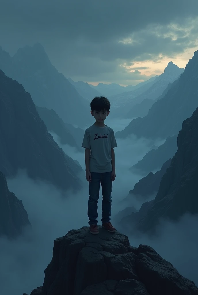 A boy standing in front of a massive obstacle, The animation style should resemble Pixar's realistic and detailed human forms, with vibrant colors and textures.