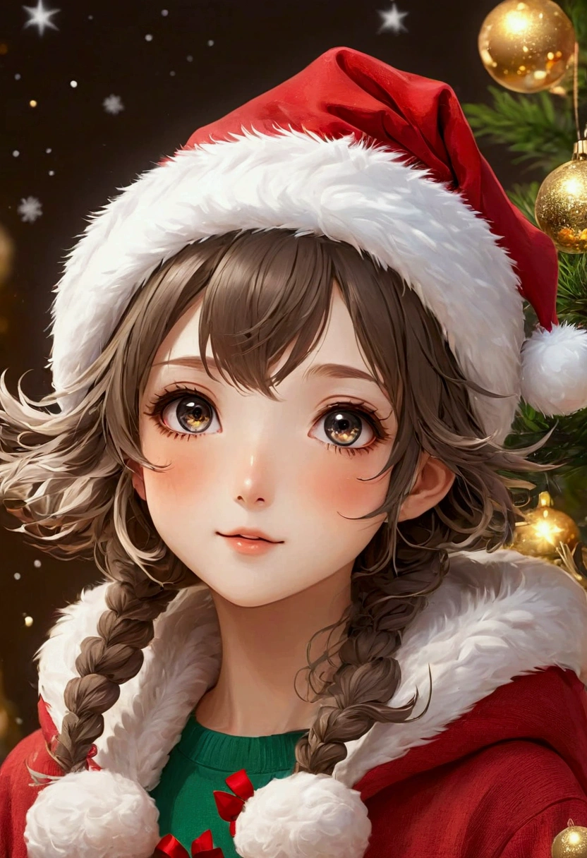 Anime Christmas Wallpaper HD Anime Christmas Wallpaper HD Wallpaper, Anime style 4K, 8K)),  cute anime girl ,  anime art wallpaper 8K ,  Anime Art Wallpaper 4K,  Anime Art Wallpaper 4K, 4k comics wallpaper, [ Christmas Eve, animated visual effects， Cute Girl, 4kAnime Wallpaper, Change, Anime Wallpaper,  happy !!!