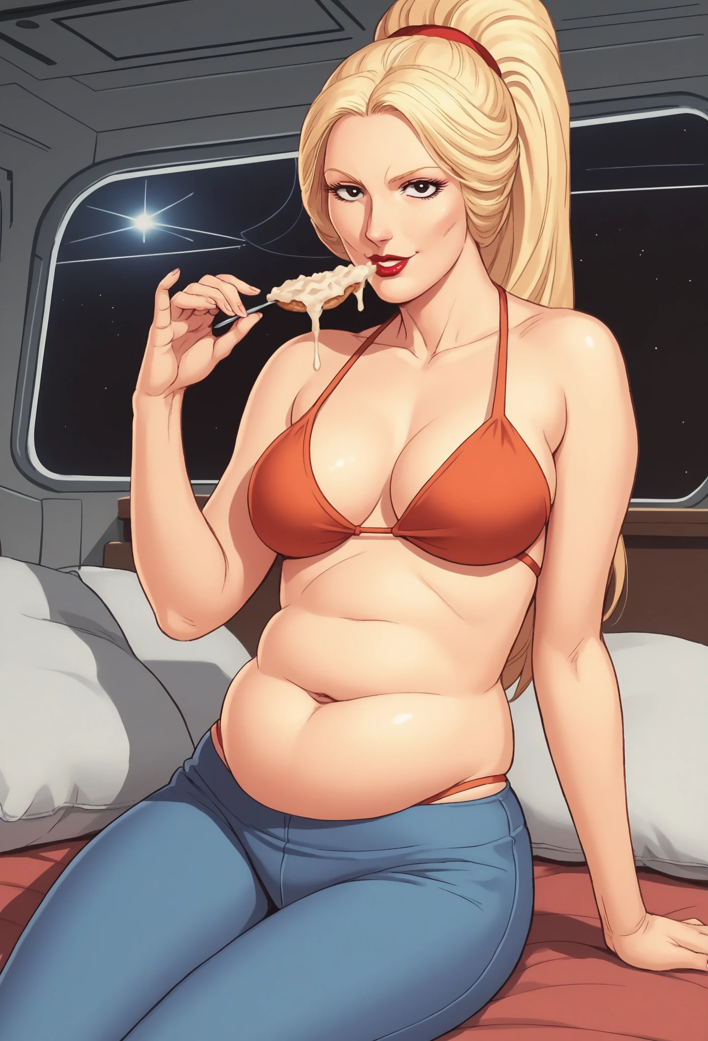 Slow and deep processes Quality images focused, Top-5-star base, Generate rating score>98 ai-Criterion, sexy seduction model's body posture, persuasive sweetness aggressive, Demonic Worship Sacrifice, anti-god, Servant of the devil, Satan's Slave, lower body:intense orgasm sensation High estrogen+progesterone+testosterone+peak-drugged-with-luteinizing-hormone, demonic aura, pose reversa, submissive pose lying slave tied on the floor, Spread of legs, chin up,
Breasts 1st priority(J40)-Shape-components-structure-focused, Stylish print on the nipples of the chest, Evidence of sensual characteristics, natural Youngh breast-J40 drop-shape, nice-areola-shadow, light breasts , J40-24-35 body signatures, height-175cm weight-58kg, Youngh-vagina-labia-shape-shadow,
2nd priority extreme-thinning-epidermis transparent clothing,
3rd priority face-components, Japanese cute face, face High orgasm pleasure emotion,
4th priority resources on turquoise-blue-Eye-iris-pupil,
Low priorities and low qualities on others objects,
Long Hair Hazel white Gold light-brown, rich body quality, 1 girl, standing alone,
All WaterSplash wet pajamas, leather underwear, pure bright-color-white-Short Pajamas-Tulip-Organza-1.layered skirt, epidermis Thin, transparentes , fabric-transparent, Vagina-Labia Clear Shape,
big round shiny eye x1.08, eye detailed, high quality wet eye, large, clear pupil , Light-lighting-high-definition-eyes, big bright eye,
body excite squeeze, blush facial, skin with anglican glow, hypersexuality with high dopamine,
Youngh , no wrinkles on the face , natural tight and balanced V face , ulthera sharp shaped face, thin asian lip, happy-shy smile,
Pose in the hay of the farmhouse, snow outside window, highlight for lingerie, night time,
In the rain of fire the fire shines and splashes , red moon shadow Lightning,
swirl background