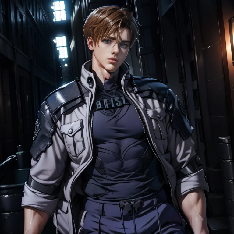 (High resolution CG), ( top quality ), (High resolution CG), ( top quality ), Backstreets,. Kennedy, SWAT Clothing,         beautiful and charming young man,     muscular and tight   ,