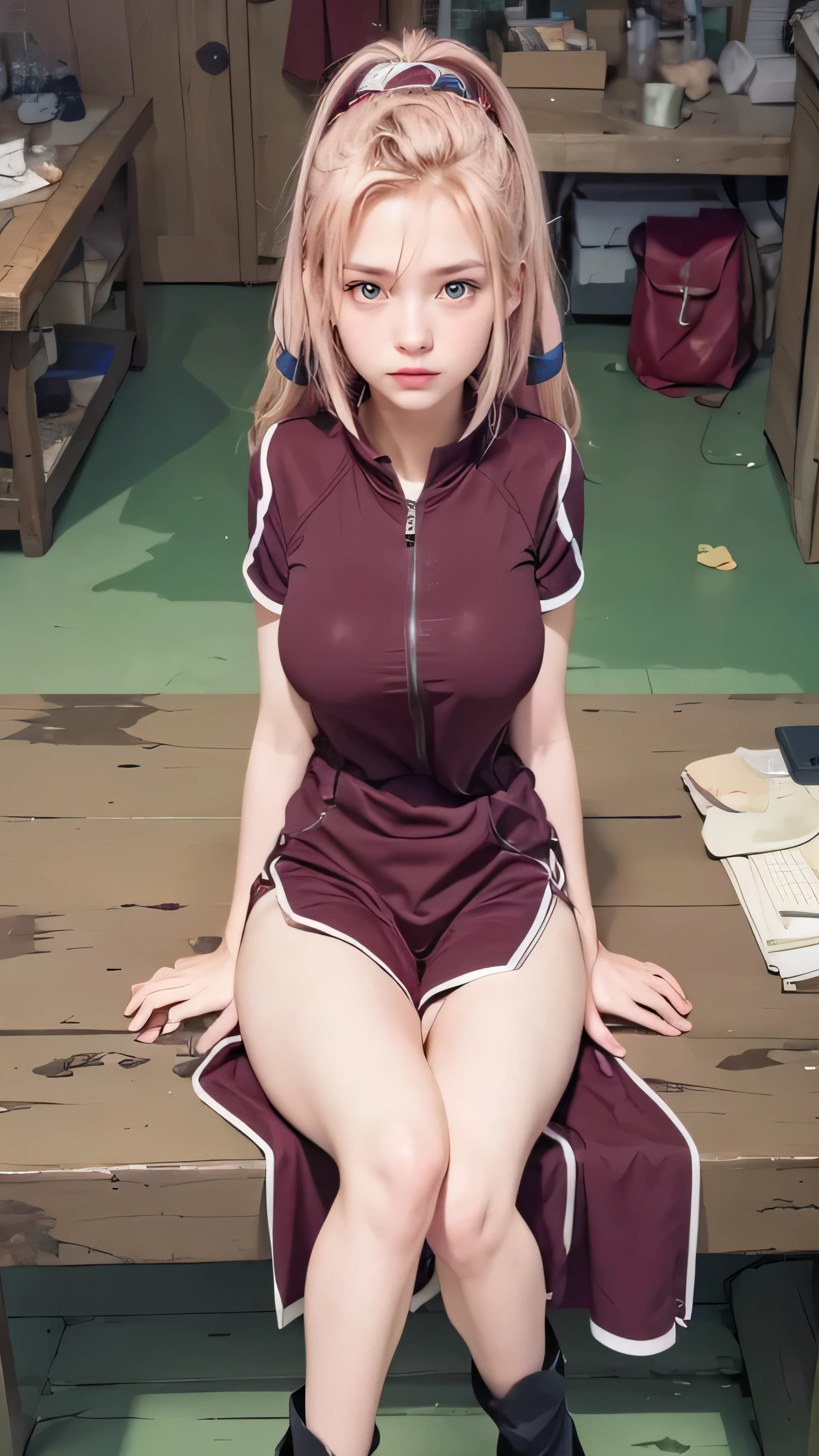 (masterpiece:1.5), (top-quality:1.5), (16k wallpaper:1.2), (Photo realistic:1.2), (ultra-detail art:1.2), (high resolution:1.2), (Highly detailed and realistic skin:1.2), (she spreads her slender legs), (On the mat in the school gym), asuna, blue eyes, long hair, halo, hair over one eye, 18-year-old cheerleader, Very detailed and beautiful sharp eyes, Powerful and beautiful eyeshadow, (Slender woman with body shape:1.2), Natural Color Lip, (long blonde high ponytail covering one eye), (white sleeveless cheerleading shirt:1.2), nsfw, (Ahe-face:1.3), (Overflowing sperm:1.2), (teal cheerleading miniskirt:1.2), (cum in pussy:1.5)、
