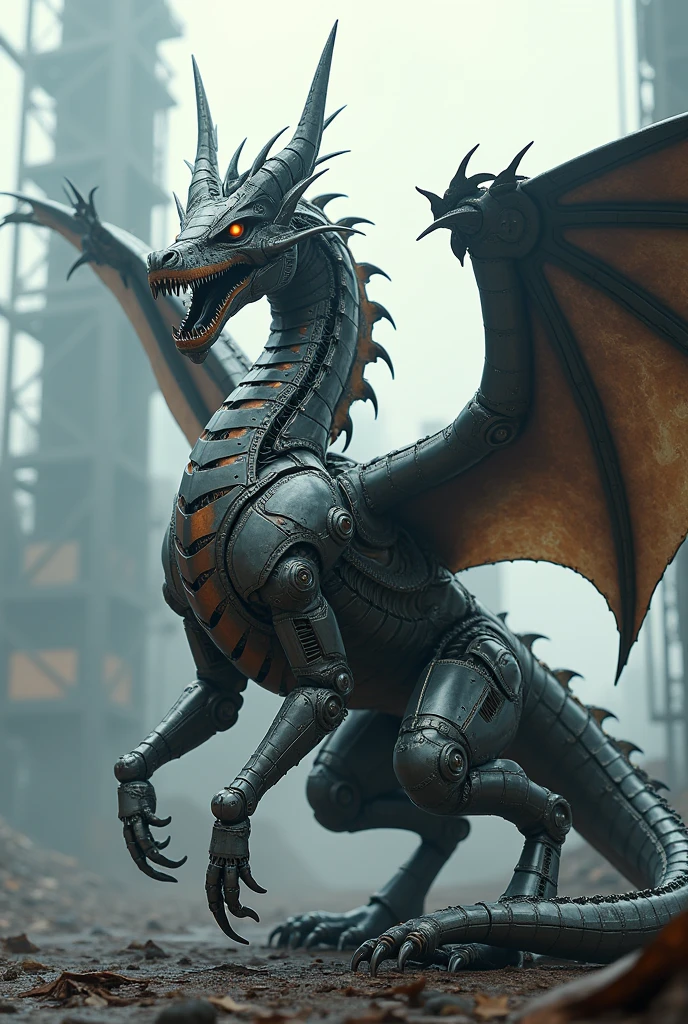 (A cool mechanically designed dragon)