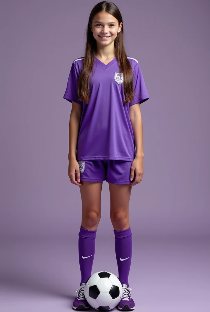 Uniforme de fútbol ⚽ completo de color rosado con morado