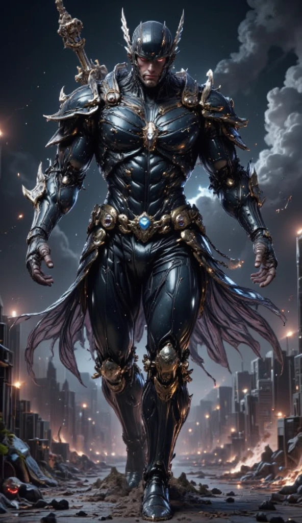 A full-body image of a muscular adult male.black leather full-body image 、and hood, a hooded person in invisible armor . wears leather armor, Tights.epic ninja suit, rogue.Leather fit to cover the whole body. smooth leather .Boy Teenage Assassin , stealth suit , cyberpunk assassin , stand on the roof of a skyscraper. . black night . Dark atmosphere .Low light.Weak lights cast dramatic shadows. Weird cyberpunk atmosphere . cyberpunk city.Futuristic tech style,robot,mecha skin,latex bodysuit .whole body image.Handheld composite mechanical giant bow.full body photo
