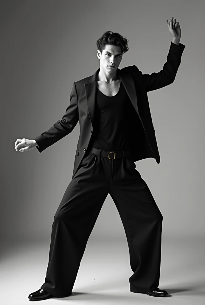 Hombre guapo vestido con traje de armani