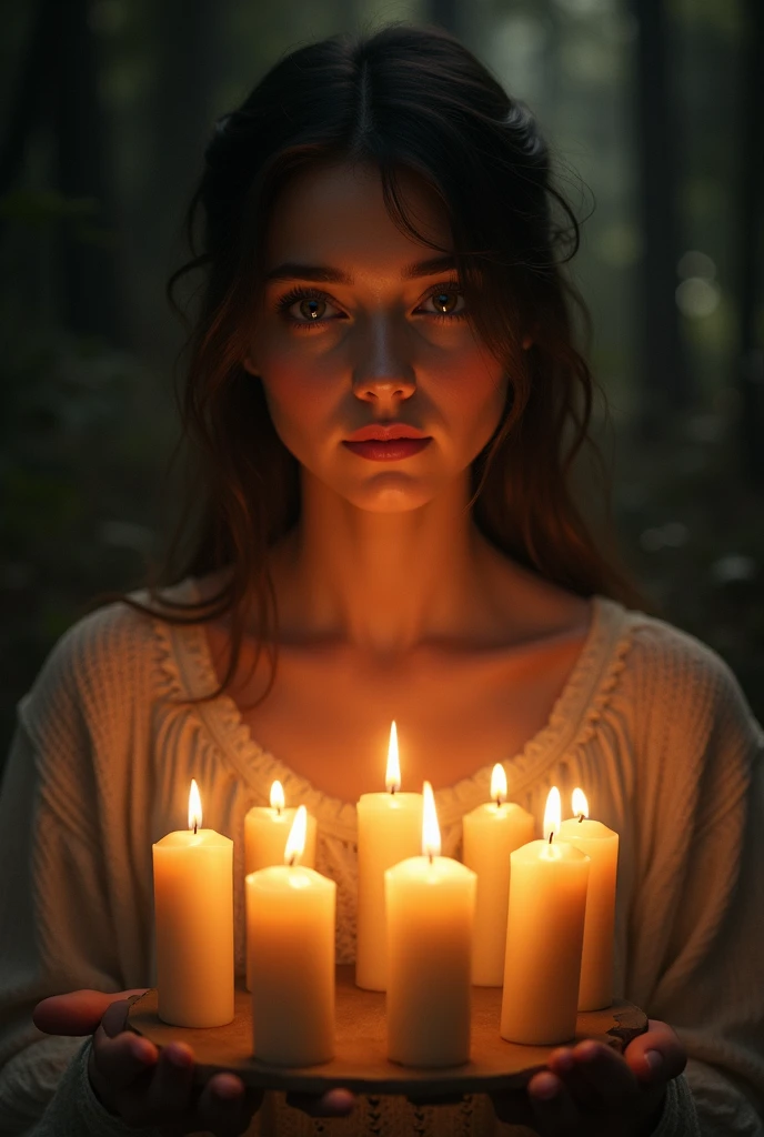 Write Lorena at the top and change the candle to 10