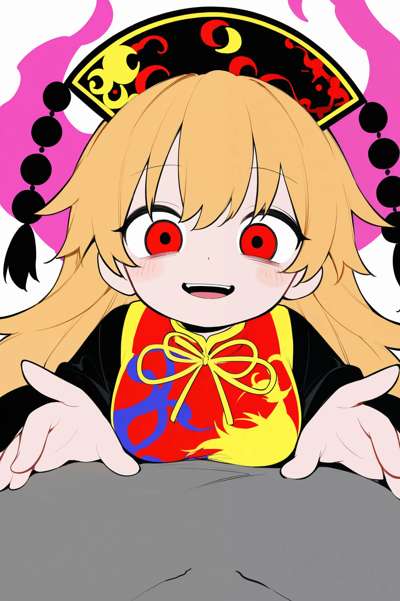 Junko Touhou, cool eyes, sadistic eyes, pov