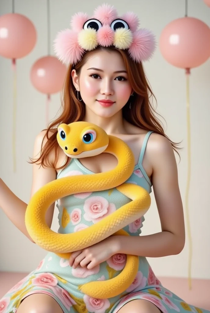 Lisamy, a cute snake beside Lisamy, New Year 2025