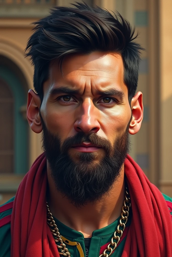 "((highly detailed, detailed eyes, detailed face, clear and realistic facial features, photorealistic, realistic light; cinematic)), (1 man), ((((small studio background)))), (((sophisticated gorgeous refined middle-aged male artist))), ((strangely beautiful yet masculine)), ((((intense fascinated expression)))), ((serene mood)), (((dark green eyes))), ((long wavy brunette hair tied up in plain man-bun)), (((dressed in a red shirt and denim shorts)))."