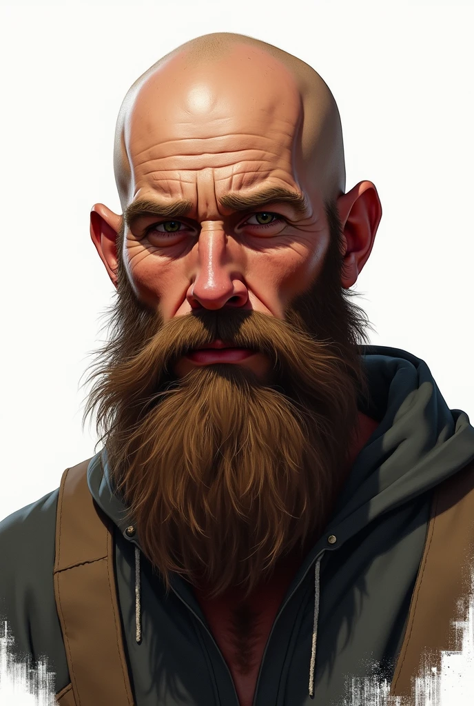 Entorno is 25 years bald with long beard, strong, athletic --auto --s2