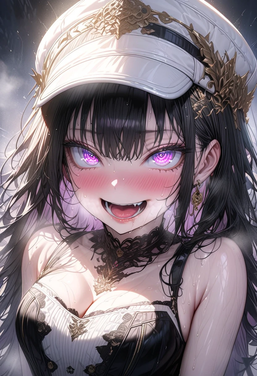 (Girl,Fat middle-aged man:1.2)、(witch)、(tired)、(Cape)、(Dark circles under the eyes)、(Luxurious chair)、Black Hat、blush、Very detailed、High resolution、4K、masterpiece、High resolution、(tears:1.8)、(heart:1.6)、(rape)、(Grin:1.3)、(Eyes half closed:1.6)、(Sweaty:1.1)、(Big Breasts)、(Push one's groin forward)、(Squat)、(Feels good:1.3)