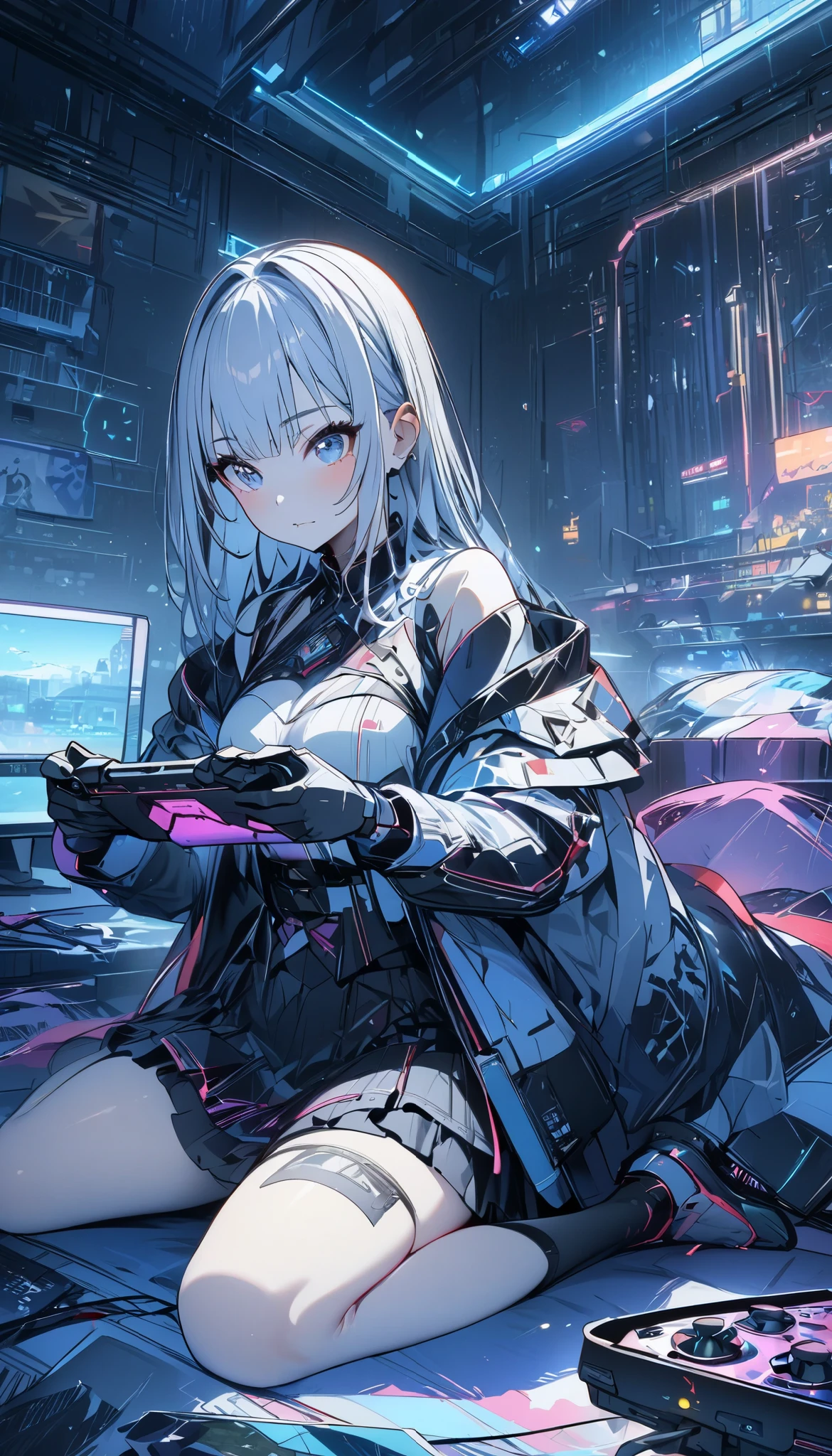 arafed woman with blood on her body sitting on a giant machine, broken beautiful female android!, biomechanical oppai, cyberpunk anime girl mech, melted cyborg, guweiz on artstation pixiv, beutiful girl cyborg, cyberpunk cyborg. roses, guweiz on pixiv artstation, digital cyberpunk anime art, perfect anime cyborg woman, anime cyberpunk art