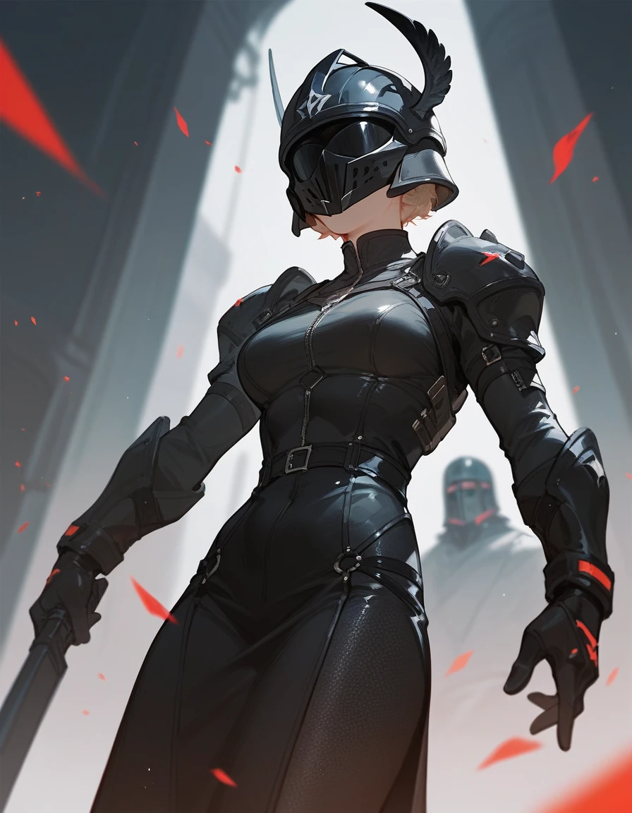 (best quality,4k,highres,masterpiece:1.2),ultra-detailed,realistic,robot girl, shimmering metallic armor, glowing blue eyes, sleek robotic limbs, exquisite feminine curves, angular features, fashionable hooded cape, perched on a rock, overlooking the shoreline, hypnotizing hips swaying with elegance, alluring thighs catching the sunlight, a curvaceous butt accentuating her silhouette, long and captivating legs stretching towards infinity, a cool robotic mask adorning her face, conveying mystery and power, towering with a super tall physique, a lone figure commanding attention, her staff held firmly, radiating authority and control