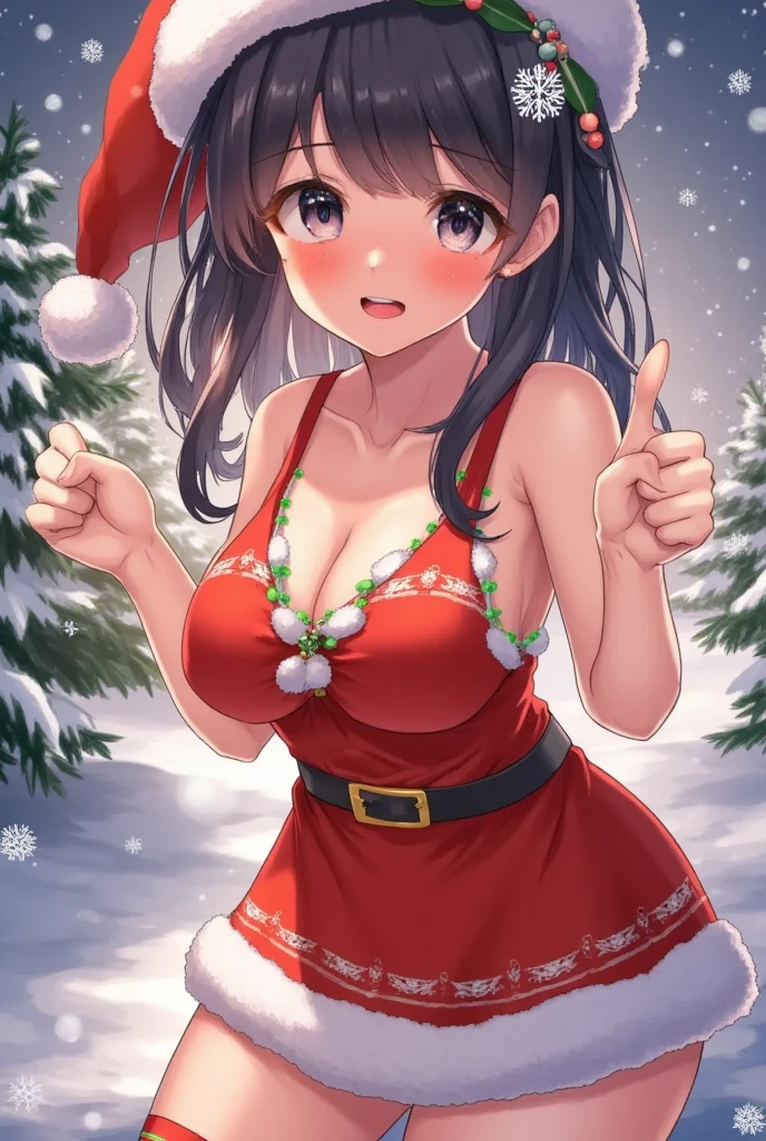 santagirl,1girl,solo,best quality,masterpiece,christmas,