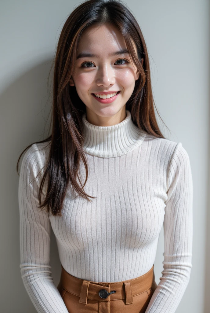 最高のsmileで私を見ている美しい女性、最高のsmile、とびっきりのsmile、Japanese actress、An Absolute Beauty、 upper body、(Random outfit:1.2)、clothes、winter、( popular fashion :1.2)、( fashionable clothes:1.2)、( Casual :1.4)、indoor、Correct way to dress 、( flat chest)、( Small bust size :1.2)、 short、 Detailsな身体、 Details、 random hairstyle 、 random hair color、( tousled hair:1.2)、 floating hair、(Small amount of hair:1.2)、(Small amount of hair :1.2)、 embarrassed expression 、恥ずかしsmile、(smile:1.2)、(Look at me:1.4)、( take a close look at me :1.4)、( please look at me :1.4)、(私に素敵なsmileを見せてください:1.4)、background、Outdoor、 top quality 、