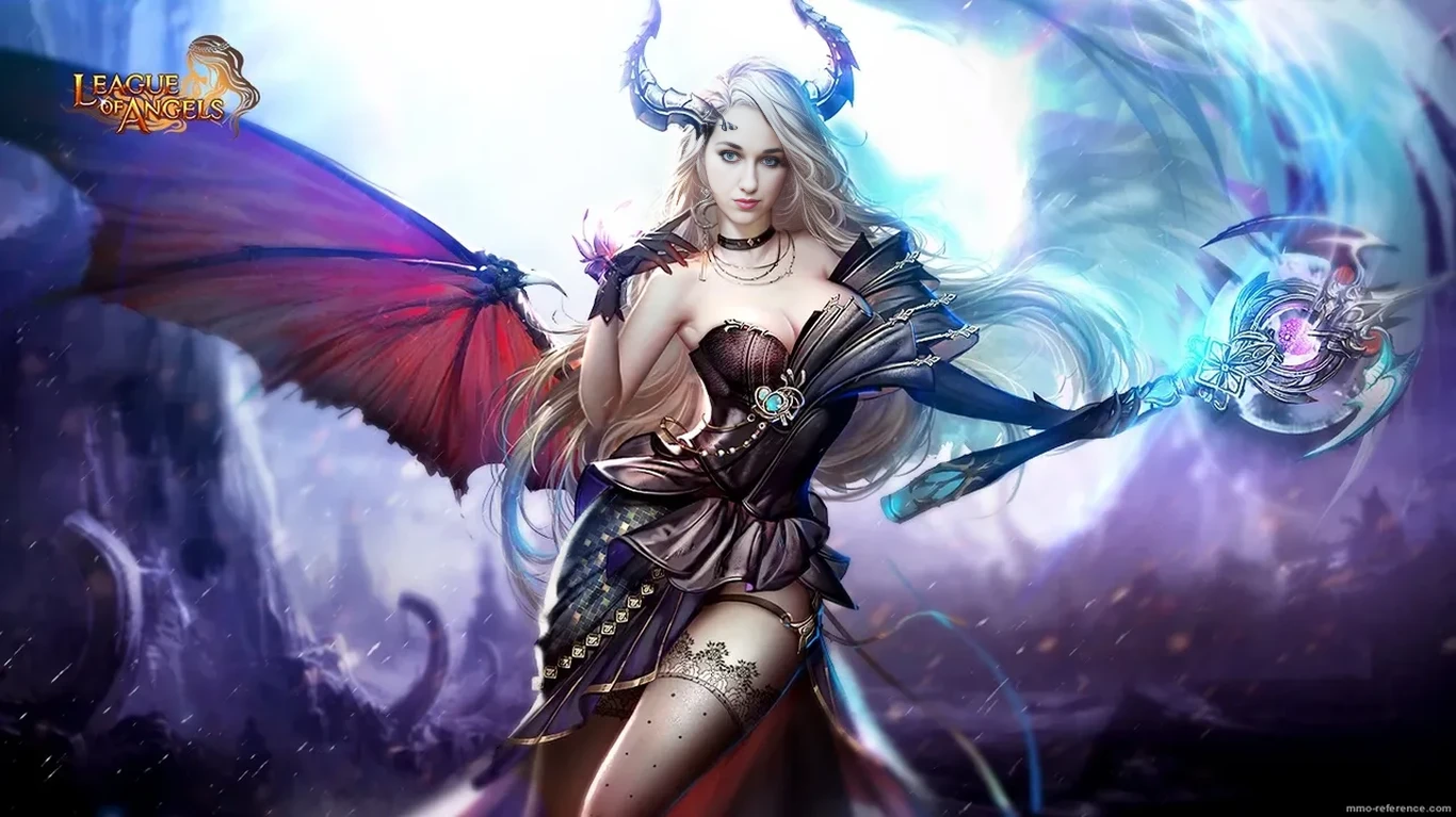 all Intricate details: "(cowboy shot, master piece, anime style, Extremely beautiful woman, 18 years old, cute whit intricate details, symmetrical face, focused all body, torn very tight thin clothes, perfect body, dragon wings, evil and very angry, flying with a dark background of an erupting volcano, In the distance there is another beautiful human woman and perfect body asking for help with clothes torn and discarded by the fire)"