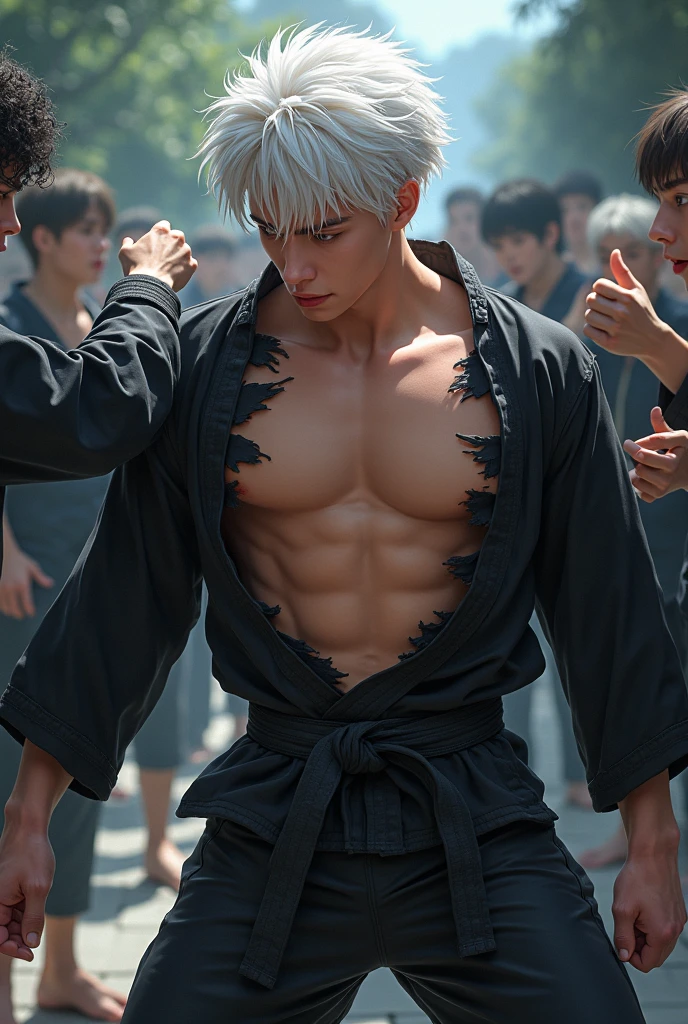 Kakashi shirtless in just underwear with a bulge in his underwear