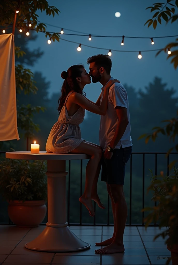 Handsome Man hugging his girlfriend from backside boy looks sad he is tall with fair complexion and girlfriend is beautiful round face