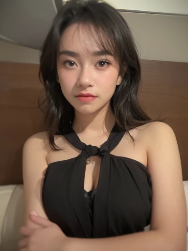 （lifelike,high resolution：1.3）， slim girl， The face shape and eyes are really delicate.,blue hair, glossy lips,(beautiful face), (best quality), (very detailed), (very detailed CG 통합 8k 벽지),(fullnude),(white background),(a little cleavage),(model photo),sexy look,big eyes,(standing),(nude girl)，eyes looking at the audience,soft chest,big breasts,soft chest,character center,black hair,model pose, (((fullnude))) NSFW,naked, slim body, nudeperfect, vagina, pussy, 