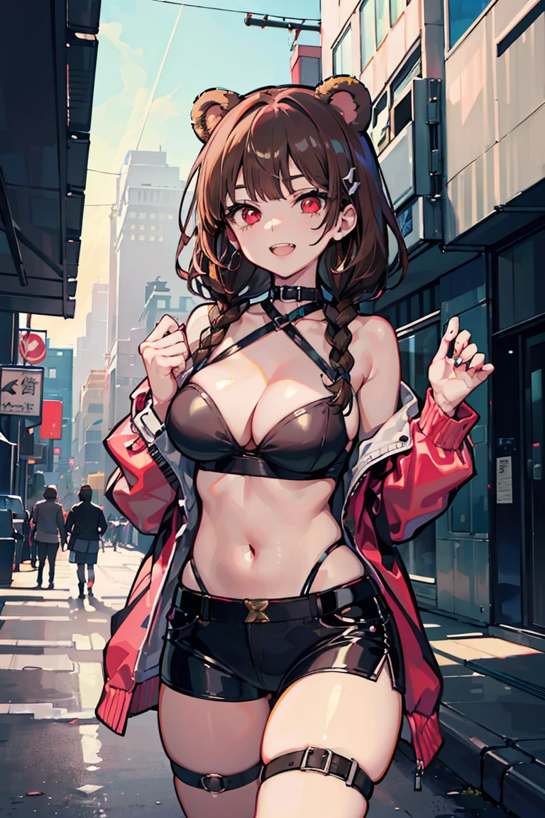 ((((perfect anatomy, super detailed skin)))), 1 girl, japanese, high school girl, shiny skin, large breasts:0.6, looking away, watching the view,,
beautiful hair, beautiful face, beautiful detailed eyes, (long hair:1.7, straight hair:1.5), brown hair,
beautiful clavicle, beautiful body, beautiful chest, beautiful thigh, beautiful legs, babyface, mole under eye,
((light pink bra and panties), white middle boots, cross necklace, (khaki green hooded coat, open the coat myself)), extremely sexy, wet crotch, seductive thighs, camel toe, ((silver animal collar)),
((leaking pee:1.9, leaking poop:1.3)),
((ahegao, ashamed, drooling, open your mouth wide)), (((walking, sex toys in panties), female masturbation, abused, object insertion, vibrator)),
(beautiful scenery), winter, midnight, hokkaido, sapporo, odori park, crowd, christmas, christmas tree, illumination, tv tower, snow, snowfall:1.7, freezing weather, frost,
(8k, top-quality, masterpiece:1.2, extremely detailed), (realistic, photorealistic:1.3), beautiful illustration, cinematic lighting,