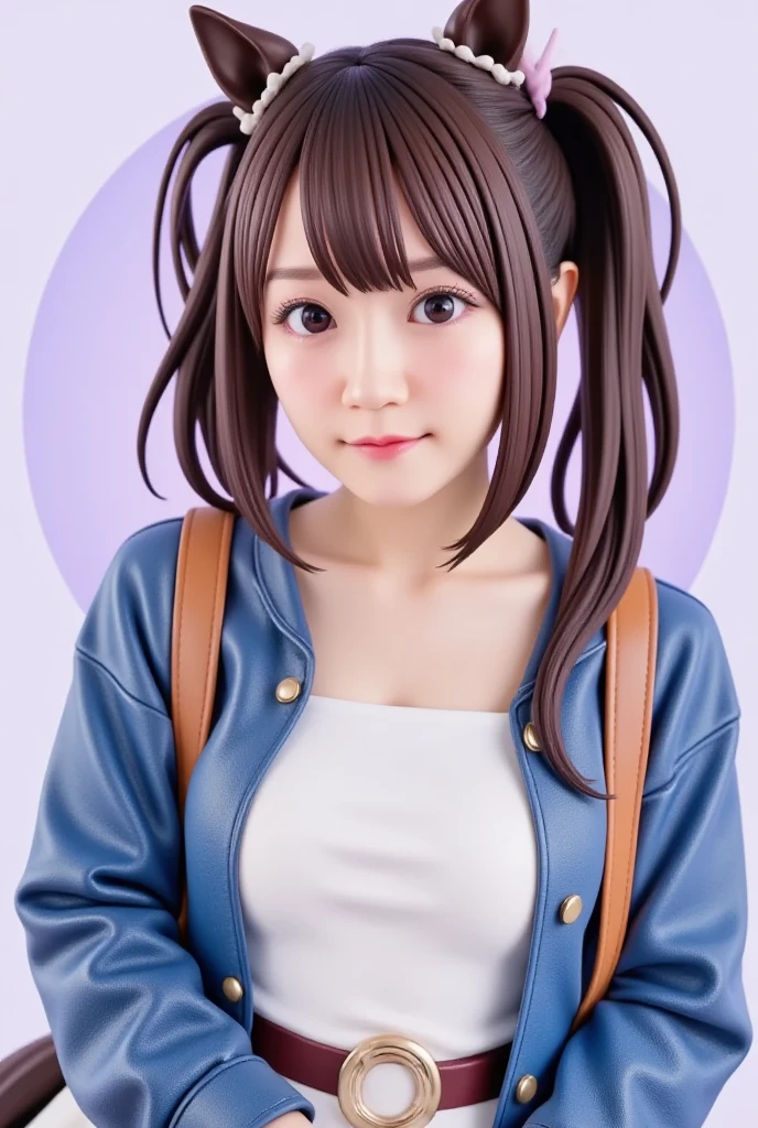 anime girl with long hair and a blue shirt posing for a picture, realistic anime 3 d style, 3 d anime realistic, photorealistic anime, photorealistic anime girl render, smooth anime cg art, anime styled 3d, realistic anime artstyle, anime realism style, anime style. 8k, realistic young anime girl, render of a cute 3d anime girl