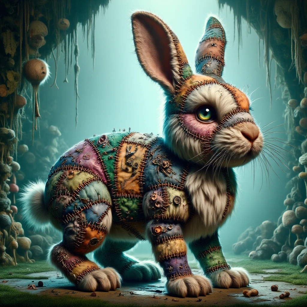 donmfr4nk3nst31nfx, patchwork rabbit