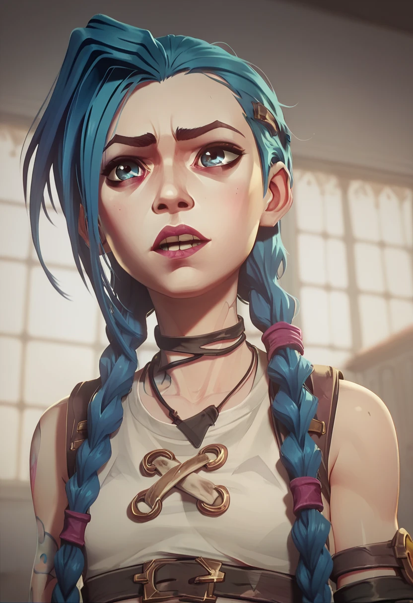 Powd3r, young-jinx, league of legends, 1girl