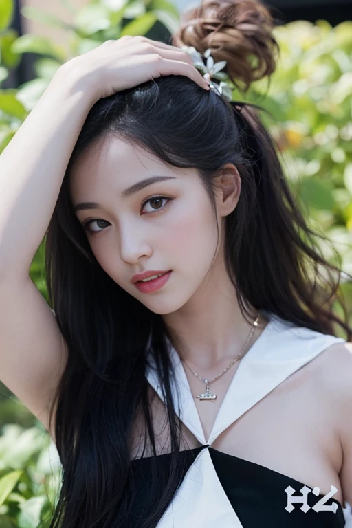 Araaf woman close-up, ของผู้หญิงlong hairชาวเอเชียตะวันออกเฉียงใต้ที่มีใบหน้ากลม, ,ผมหางม้าlong hair,float up, black eyes, staring at the viewer, abdominal muscles, shiny body, Large chest 36 inches, morning sun, (sexy poses), ((face details)), realistic, Masterpiece, Highest quality, lens flare, shade, [[Chromatic aberration, digital painting, 8K, 45,000,000,000 pixels, Thai chat set, t-shirt, long hair,black eyes,abdominal muscles, The body is beautiful and strong., rounded chest, (digital painting, HDR, high contrast),